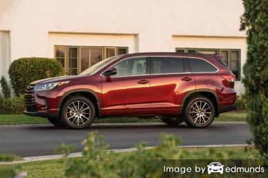 Insurance rates Toyota Highlander in Aurora